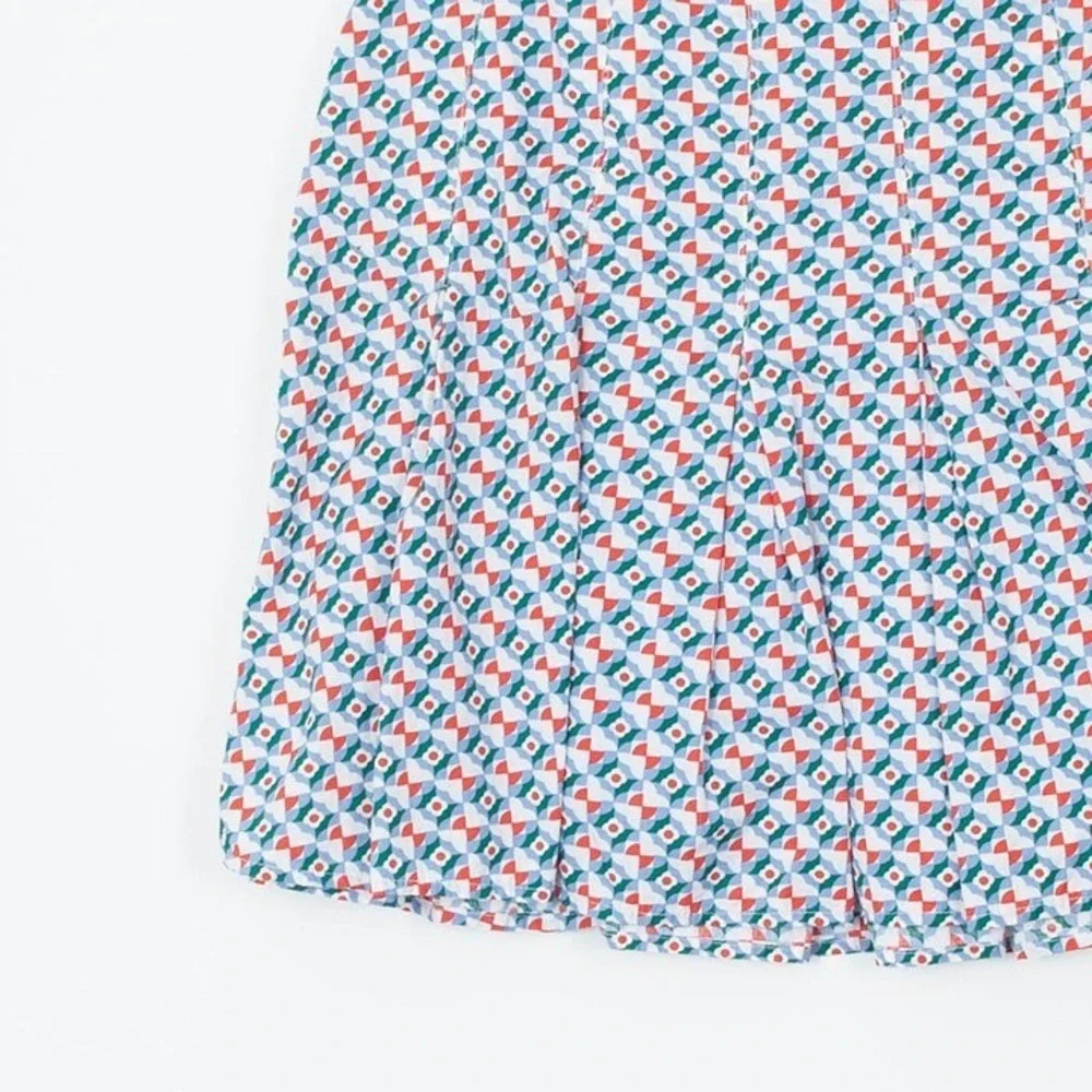 Maeve by Anthropologie Floral Print‎ Pleated Mini Skirt Size 6 Feminine Coquette